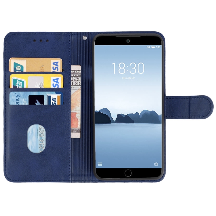 Leather Phone Case For Meizu 15(Blue) - 2