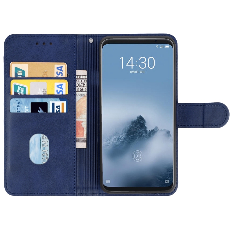 Leather Phone Case For Meizu 16 Plus(Blue) - 2
