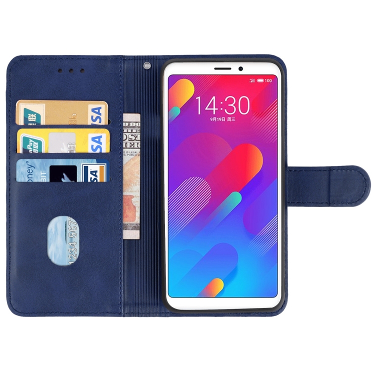 Leather Phone Case For Meizu V8(Blue) - 2