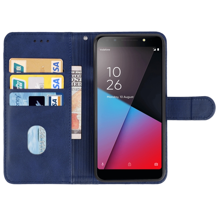 Leather Phone Case For Vodafone Smart N9 Lite(Blue) - 2