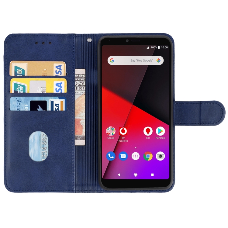 Leather Phone Case For Vodafone Smart X9(Blue) - 2