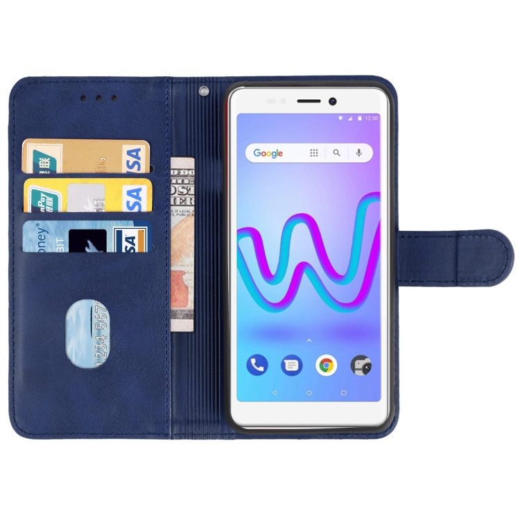 Leather Phone Case For Wiko Jerry 3(Blue) - 2