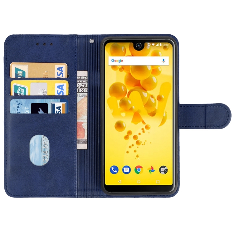 Leather Phone Case For Wiko View 2(Blue) - 2