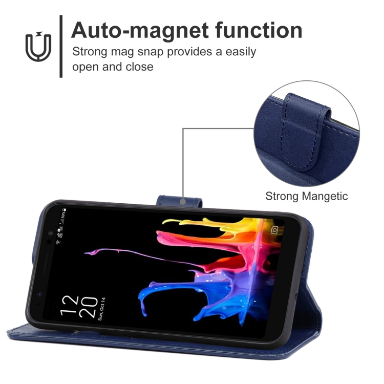 Leather Phone Case For Asus Zenfone Lite L1 ZA551KL(Blue) - 3