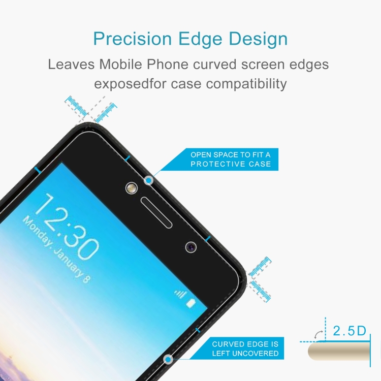 0.26mm 9H 2.5D Tempered Glass Film For Tecno A15 - 2