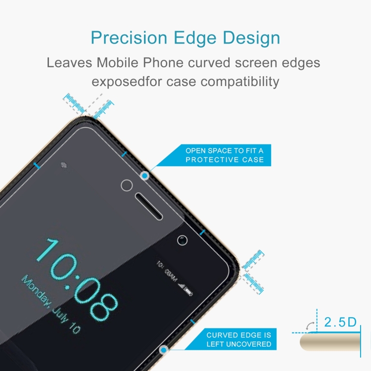 0.26mm 9H 2.5D Tempered Glass Film For Tecno NOTE 4 - 2