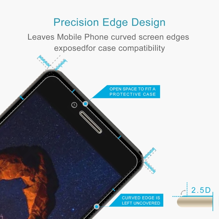 0.26mm 9H 2.5D Tempered Glass Film For Tecno P12 - 2