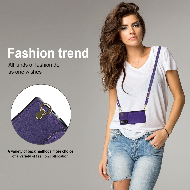 For Samsung Galaxy S20 FE Cross-body Zipper Big Wallet Bag Square Phone Case(Purple) For Samsung Galaxy S20 FE Cross-body Zipper Big Wallet Bag Square Phone Case(Purple)