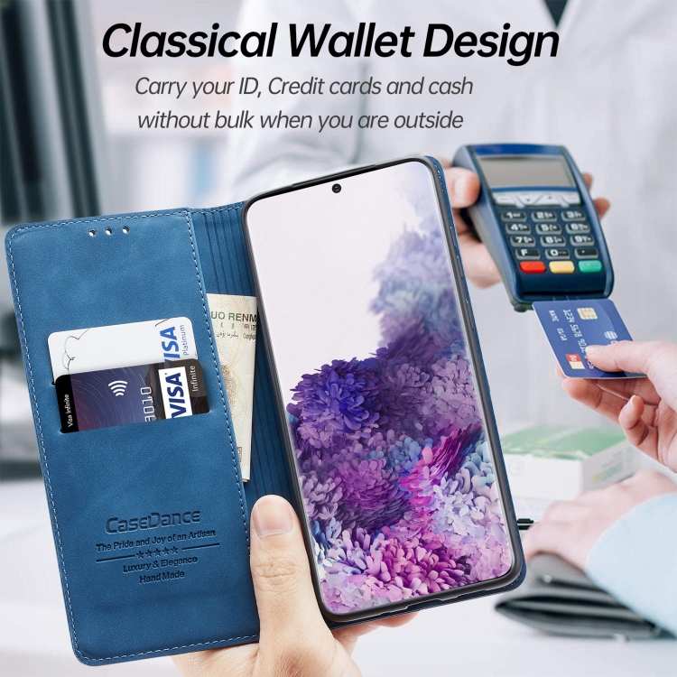 For Samsung Galaxy S21 Ultra 5G Splicing Skin Feel Magnetic Leather Phone Case(Blue) For Samsung Galaxy S21 Ultra 5G Splicing Skin Feel Magnetic Leather Phone Case(Blue)