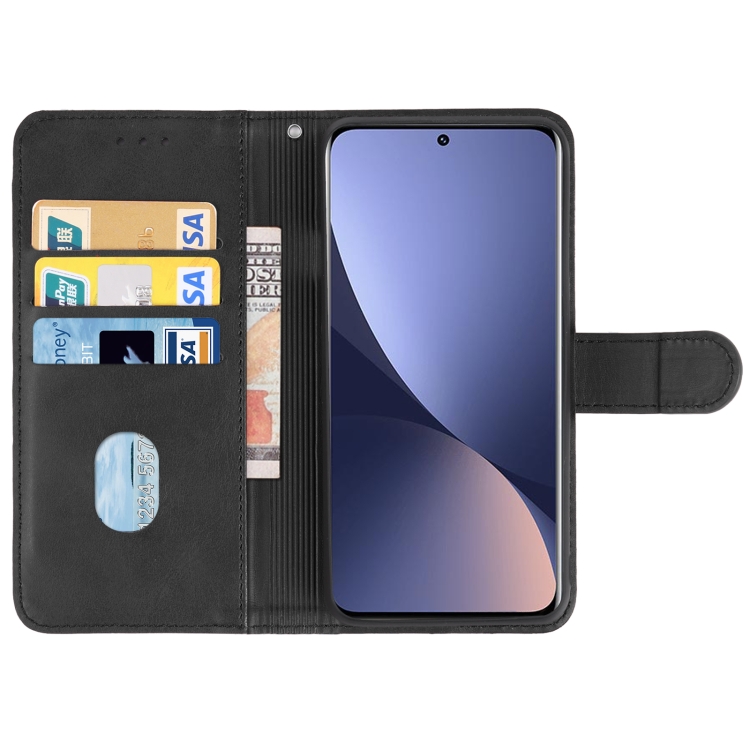 Leather Phone Case For Xiaomi Mi 12X(Black) - 2