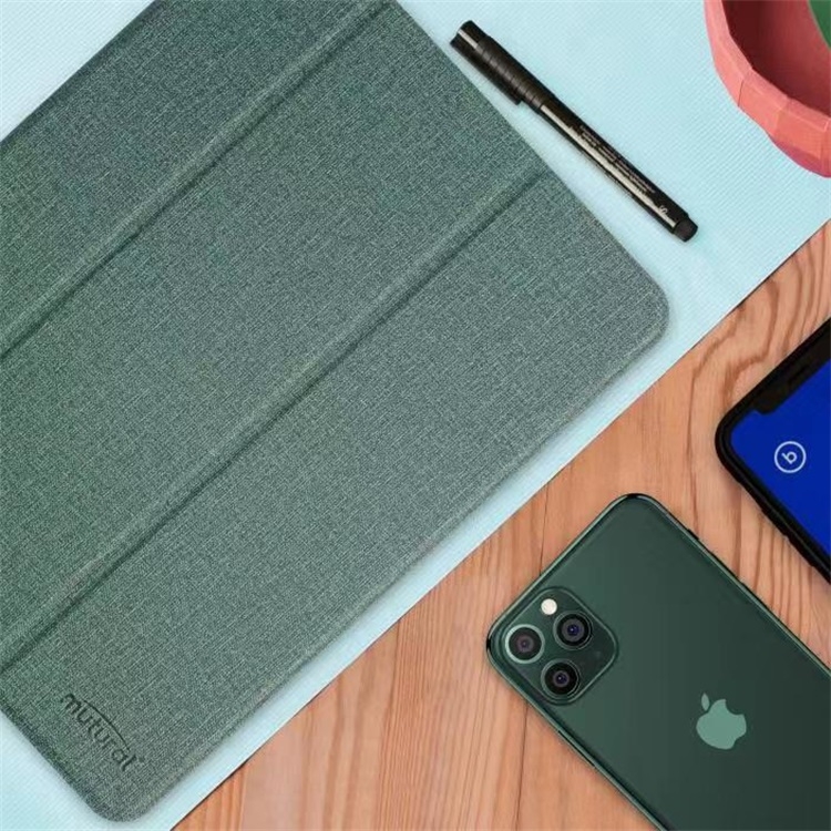 For iPad Pro 10.5 Mutural Exquisite Series Cloth Texture PU+TPU Leather Case with 3-Fold Holder & Pen Slot & Sleep & Wake-up Function(Green) For iPad Pro 10.5 Mutural Exquisite Series Cloth Texture PU+TPU Leather Case with 3-Fold Holder & Pen Slot & Sleep & Wake-up Function(Green)