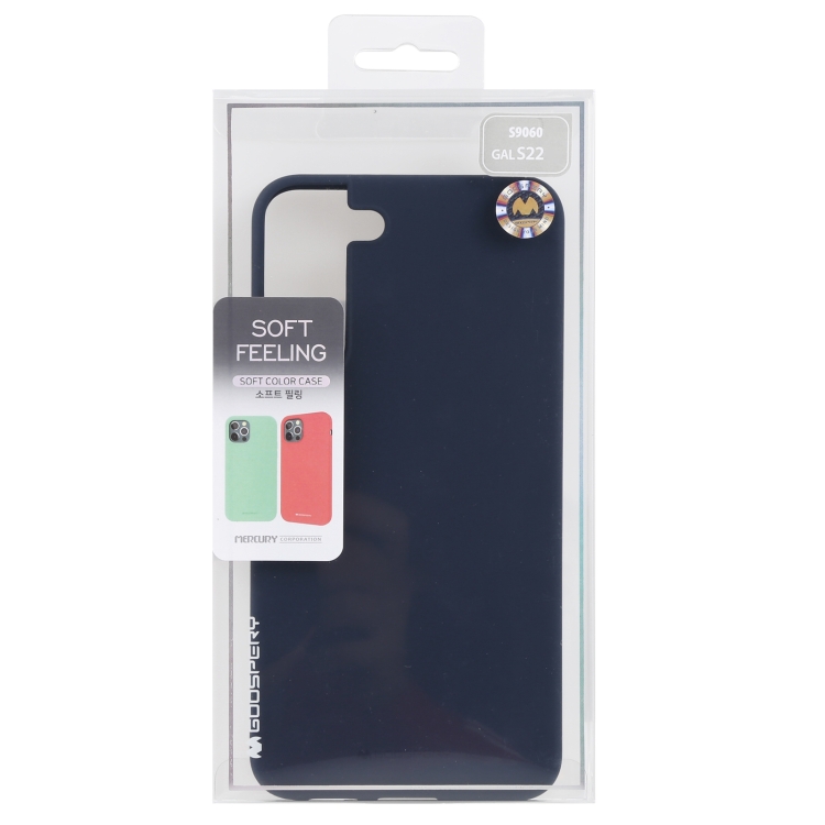 For Samsung Galaxy S22 5G GOOSPERY SOFT FEELING Liquid TPU Soft Case(Dark Blue) For Samsung Galaxy S22 5G GOOSPERY SOFT FEELING Liquid TPU Soft Case(Dark Blue)