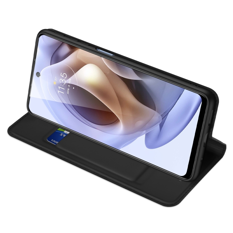 For Motorola Moto G31 / G41 DUX DUCIS Skin Pro Series Horizontal Flip Leather Phone Case(Black) - 3