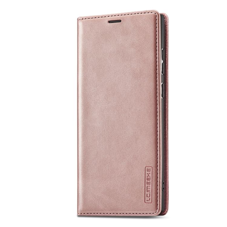 For Samsung Galaxy S22 Ultra LC.IMEEKE Soft PU + TPU Magnetic Skin-friendly Feeling Leather Phone Case(Rose Gold) For Samsung Galaxy S22 Ultra LC.IMEEKE Soft PU + TPU Magnetic Skin-friendly Feeling Leather Phone Case(Rose Gold)
