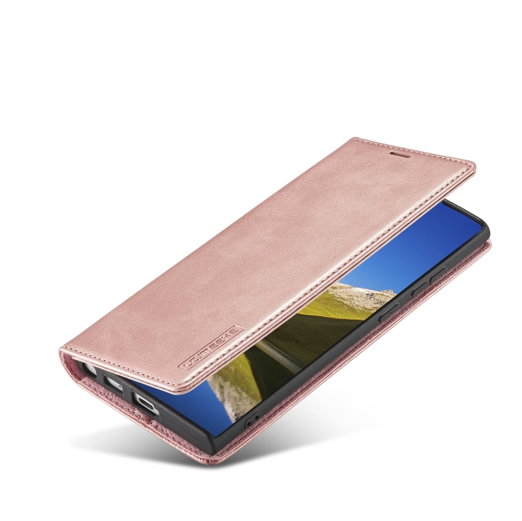 For Samsung Galaxy S22 Ultra LC.IMEEKE Soft PU + TPU Magnetic Skin-friendly Feeling Leather Phone Case(Rose Gold) For Samsung Galaxy S22 Ultra LC.IMEEKE Soft PU + TPU Magnetic Skin-friendly Feeling Leather Phone Case(Rose Gold)
