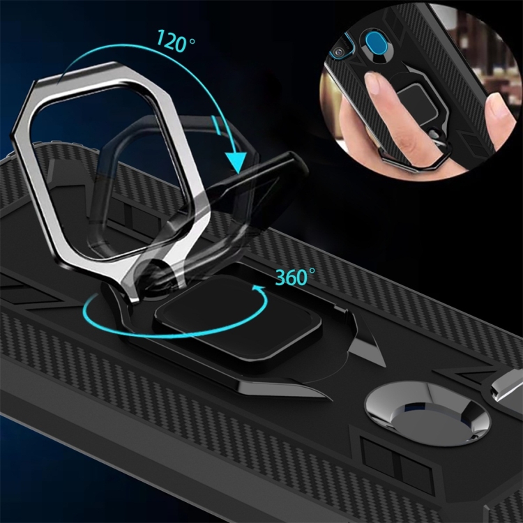 For Galaxy M30s Carbon Fiber Protective Case with 360 Degree Rotating Ring Holder(Black) For Galaxy M30s Carbon Fiber Protective Case with 360 Degree Rotating Ring Holder(Black)