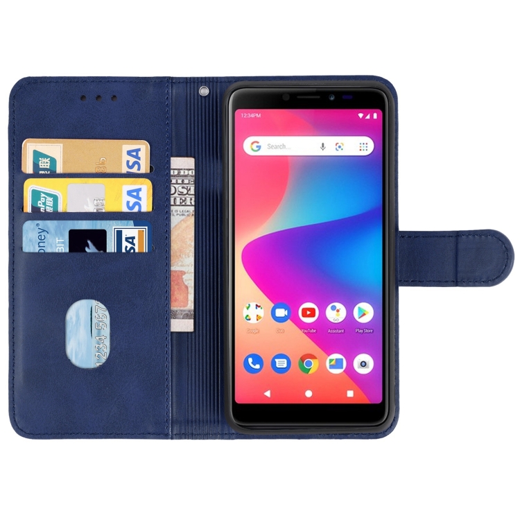 Leather Phone Case For BLU Studio X10+(Blue) - 2