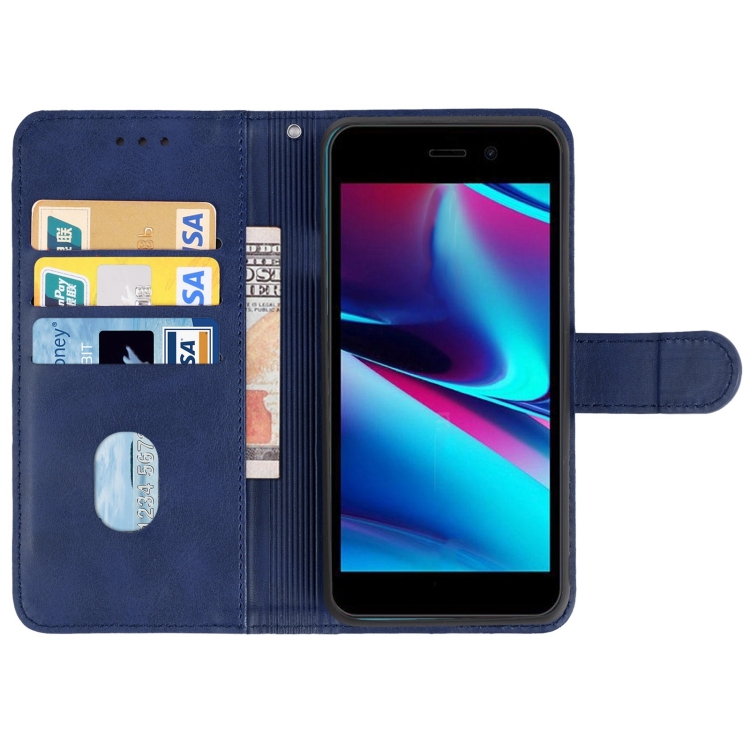 Leather Phone Case For BLU Studio X10L(Blue) - 2