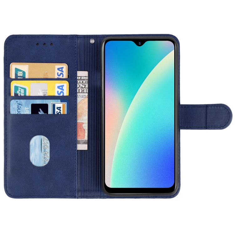 Leather Phone Case For BLU Vivo XL6 (Blue) - 2