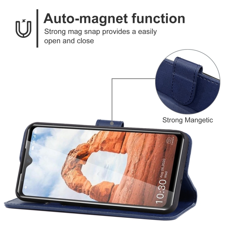 Leather Phone Case For Oukitel WP8 Pro(Blue) - 3