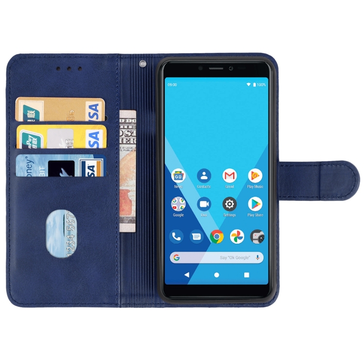 Leather Phone Case For Wiko Sunny 5 Lite(Blue) - 2