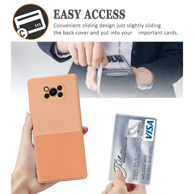 For Xiaomi Poco X3 / Poco X3 NFC Liquid Silicone Skin Feel Shockproof Phone Case with Card Slot(Blue) - 1