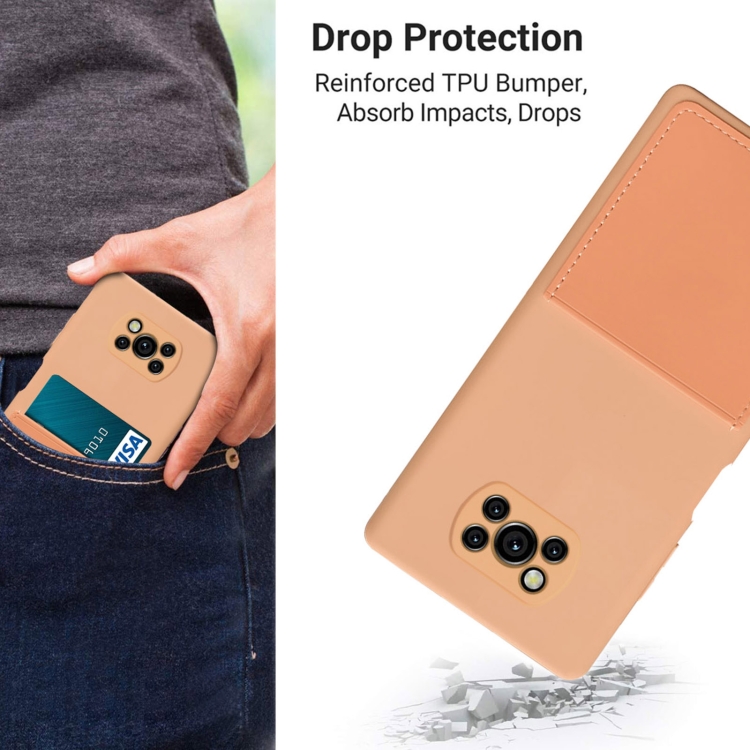 For Xiaomi Poco X3 / Poco X3 NFC Liquid Silicone Skin Feel Shockproof Phone Case with Card Slot(Blue) - 3