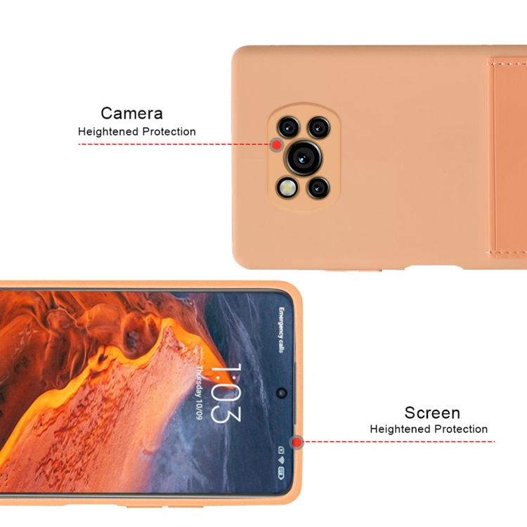 For Xiaomi Poco X3 / Poco X3 NFC Liquid Silicone Skin Feel Shockproof Phone Case with Card Slot(Blue) - 4
