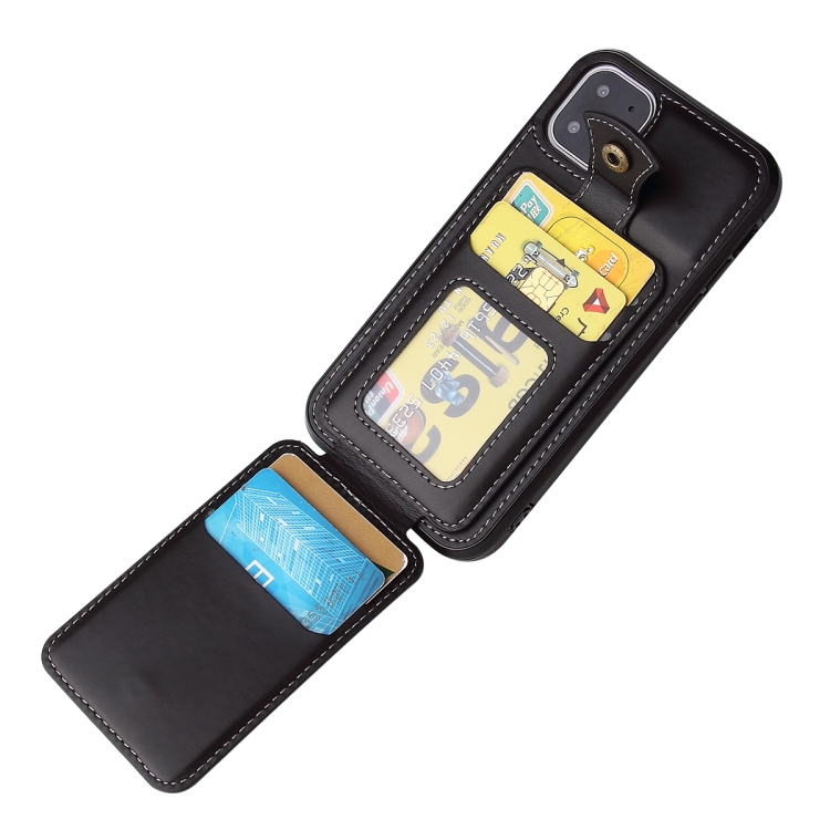 Soft Skin Leather Wallet Bag Phone Case For iPhone 12 / 12 Pro(Black) - 4