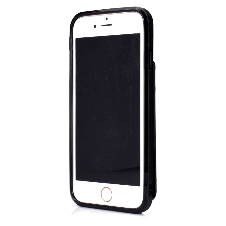 Soft Skin Leather Wallet Bag Phone Case For iPhone SE 2020 / 8 / 7(Black) - 2