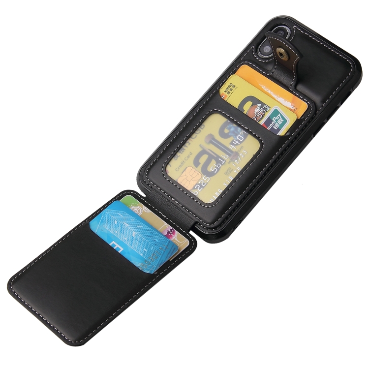 Soft Skin Leather Wallet Bag Phone Case For iPhone XR(Black) - 2