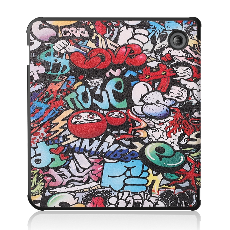 For KOBO Libra2 2021 TPU Multi-folding Leather Tablet Case(Graffiti) - 2