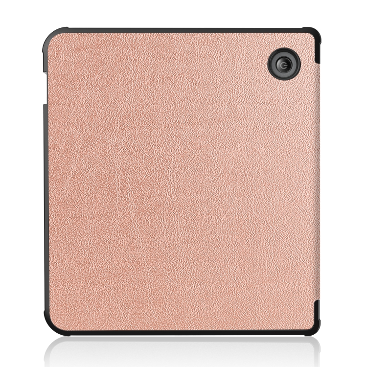 For KOBO Libra2 2021 TPU Multi-folding Leather Tablet Case(Rose Gold) - 2