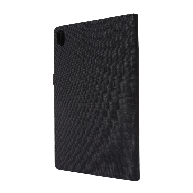 For Nokia T20 TPU + Fabric PU Leather Tablet Case(Black) - 1