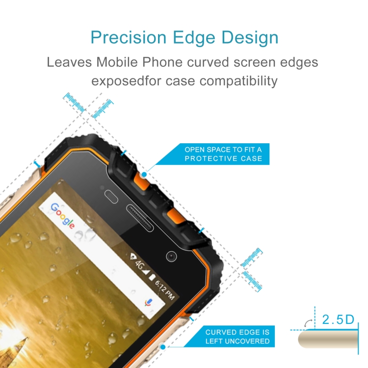 50 PCS 0.26mm 9H 2.5D Tempered Glass Film For Ulefone Armor 2S - 2