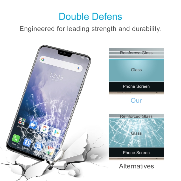 50 PCS 0.26mm 9H 2.5D Tempered Glass Film For Ulefone T2 - 4
