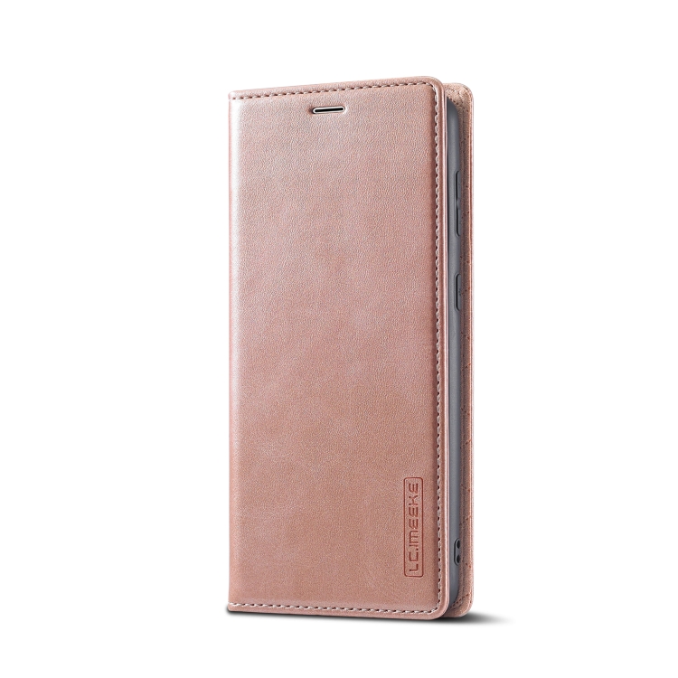 For Samsung Galaxy S22+ 5G LC.IMEEKE Soft PU + TPU Magnetic Skin-friendly Feeling Leather Phone Case(Rose Gold) For Samsung Galaxy S22+ 5G LC.IMEEKE Soft PU + TPU Magnetic Skin-friendly Feeling Leather Phone Case(Rose Gold)