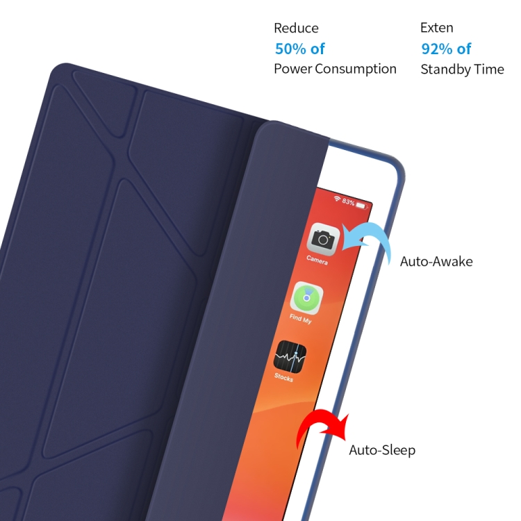 Multi-folding PU Leather Matte TPU Tablet Case For iPad Pro 10.2 2021 / 2020 / 10.5 2017(Dark Blue) Multi-folding PU Leather Matte TPU Tablet Case For iPad Pro 10.2 2021 / 2020 / 10.5 2017(Dark Blue)