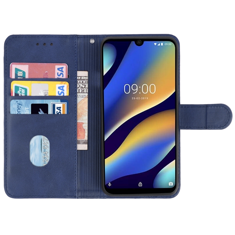 Leather Phone Case For Wiko View3(Blue) - 2