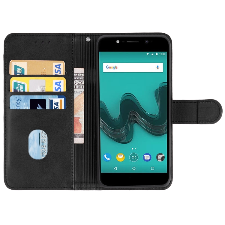 Leather Phone Case For Wiko Wim Lite(Black) - 2