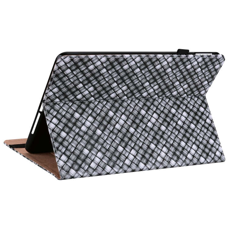 Color Weave Smart Leather Tablet Case For iPad 10.2 2019/Air 2019/10.5/10.2 2020/2021(Black) - 4