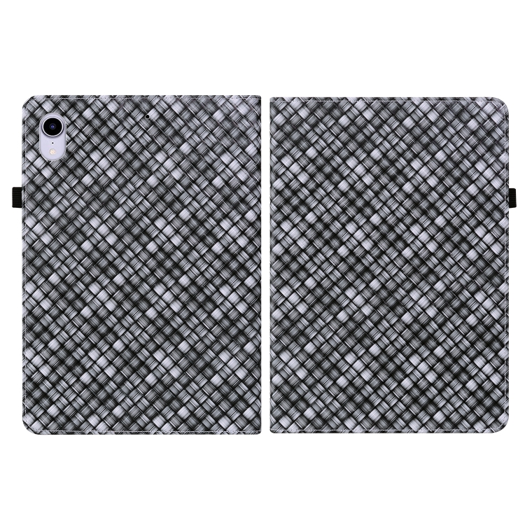Color Weave Smart Leather Tablet Case For iPad mini 6(Black) - 1