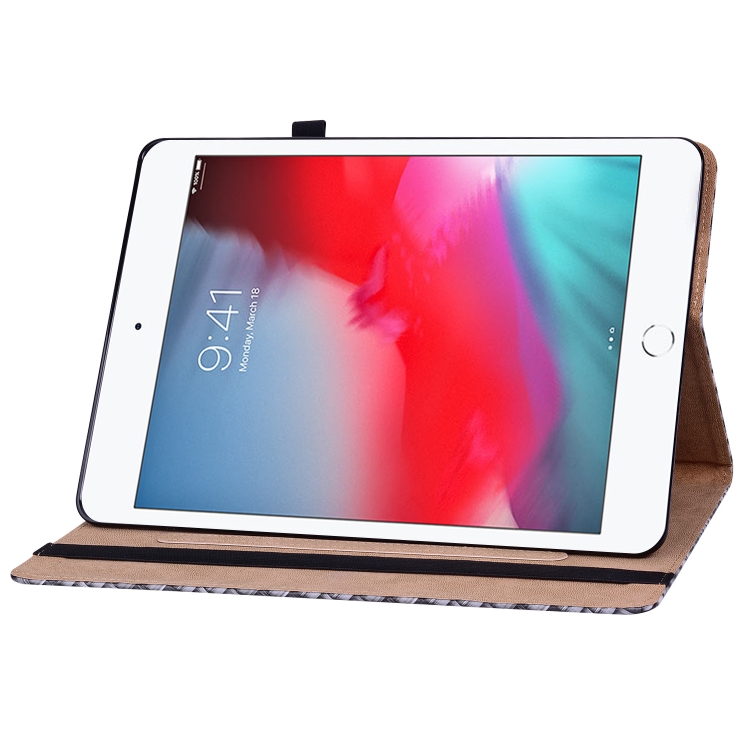 Color Weave Smart Leather Tablet Case For iPad mini 5 / 4 / 3 / 2 / 1(Black) - 3