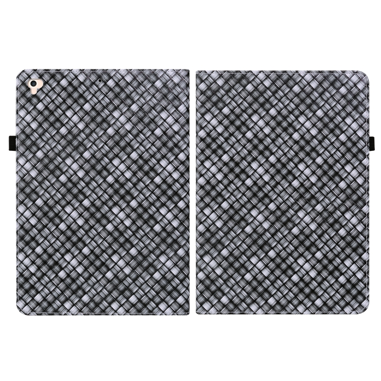 Color Weave Smart Leather Tablet Case For iPad Pro 9.7 2018 / 2017(Black) - 1