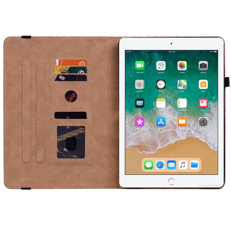 Color Weave Smart Leather Tablet Case For iPad Pro 9.7 2018 / 2017(Black) - 2