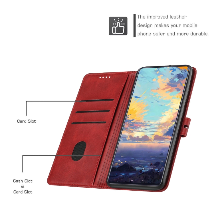 For Samsung Galaxy S22+ 5G Cow Texture Leather Phone Case(Red) For Samsung Galaxy S22+ 5G Cow Texture Leather Phone Case(Red)