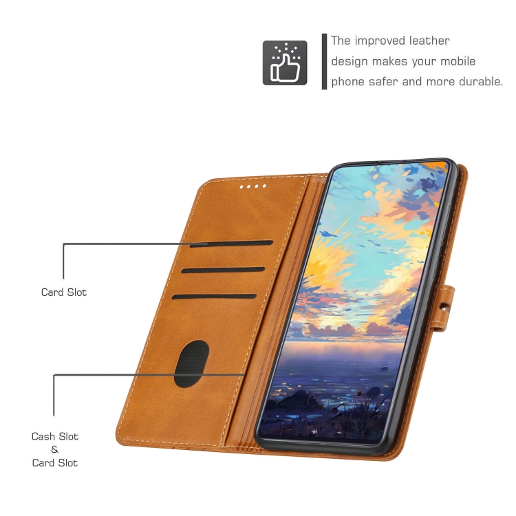 For Samsung Galaxy S22 5G Cow Texture Leather Phone Case(Yellow) For Samsung Galaxy S22 5G Cow Texture Leather Phone Case(Yellow)