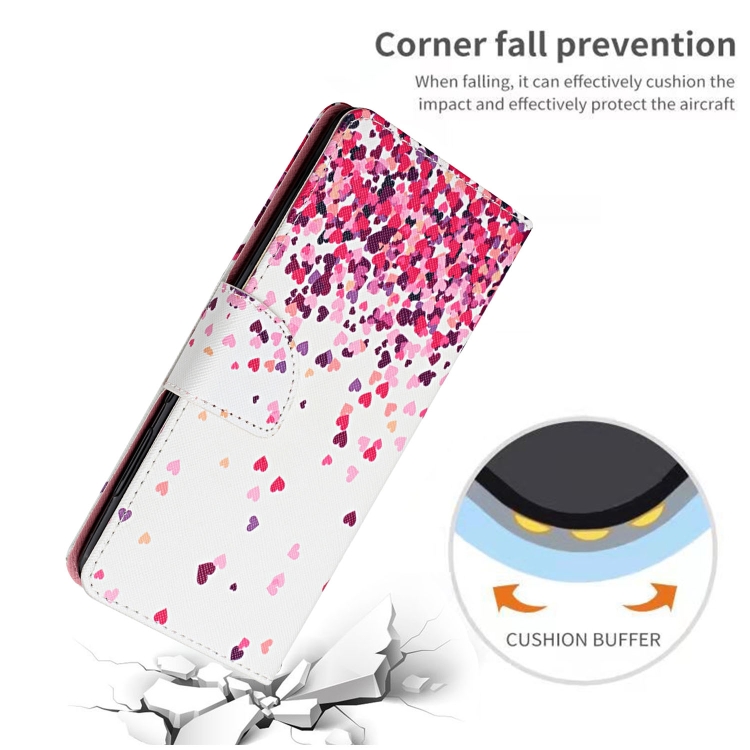 For Samsung Galaxy S22 Ultra 5G Colored Drawing Leather Phone Case(Pink Heart) For Samsung Galaxy S22 Ultra 5G Colored Drawing Leather Phone Case(Pink Heart)