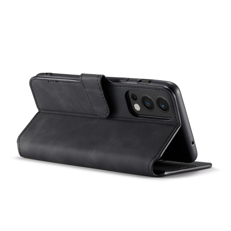 For OnePlus Nord 2 DG.MING Retro Oil Side Horizontal Flip Leather Case with Holder & Card Slots & Wallet(Black) - 4