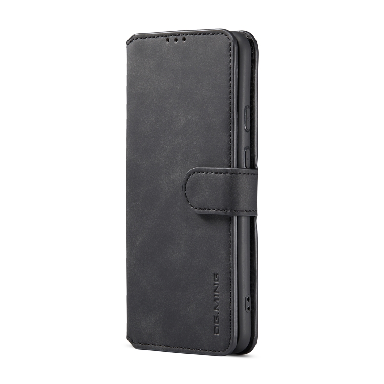 For Google Pixel 5A 5G DG.MING Retro Oil Side Horizontal Flip Leather Case with Holder & Card Slots & Wallet(Black) - 1